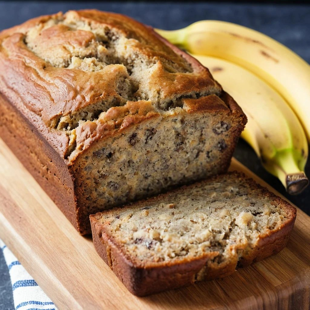 Banana Bread Recipe with 2 Bananas