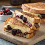 Blackberry, Brie & Beef Grilled Cheese