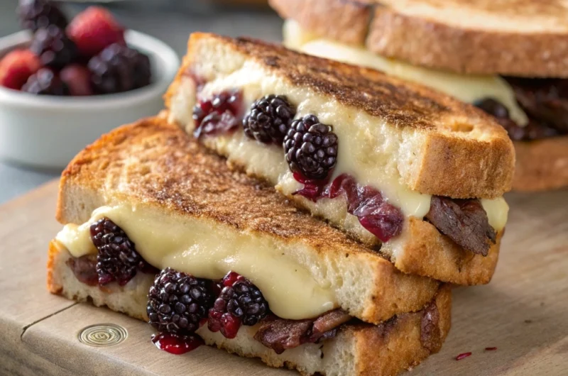 Blackberry Brie & Beef Grilled Cheese